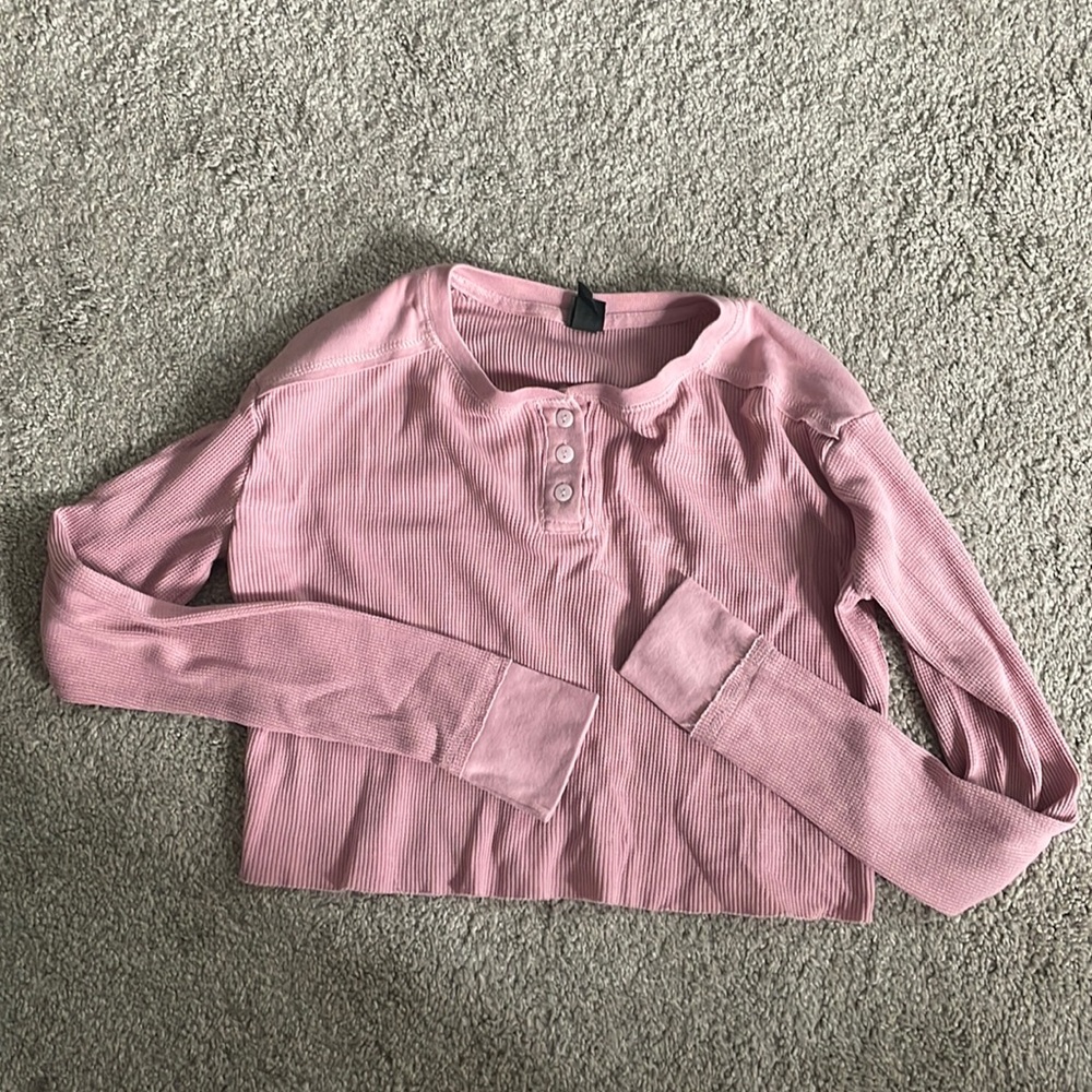 long sleeve cropped shirt from target